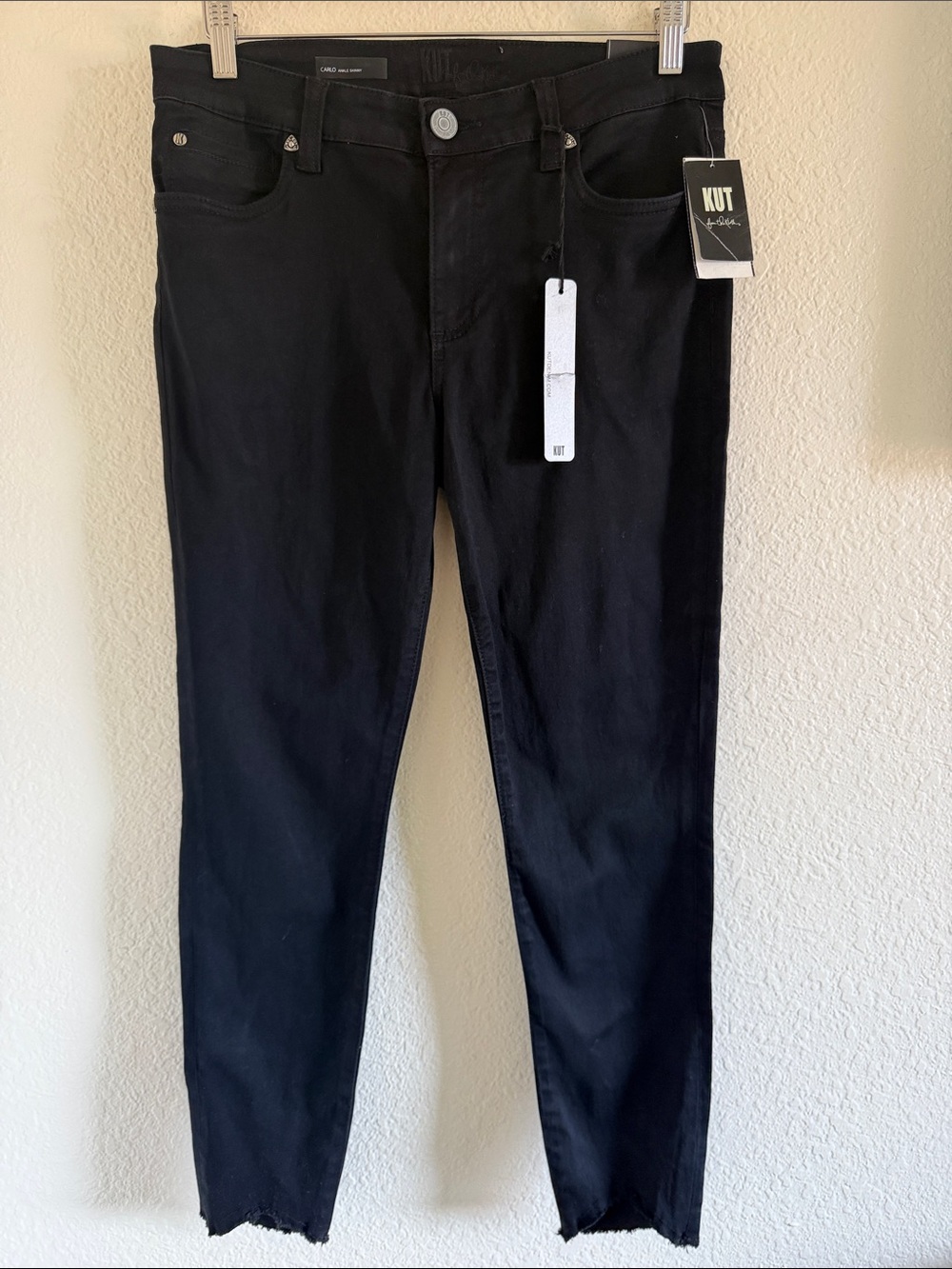 NWT Kut From the Kloth Carlo Ankle Skinny Stretch Black size 10 - Picture 3 of 7